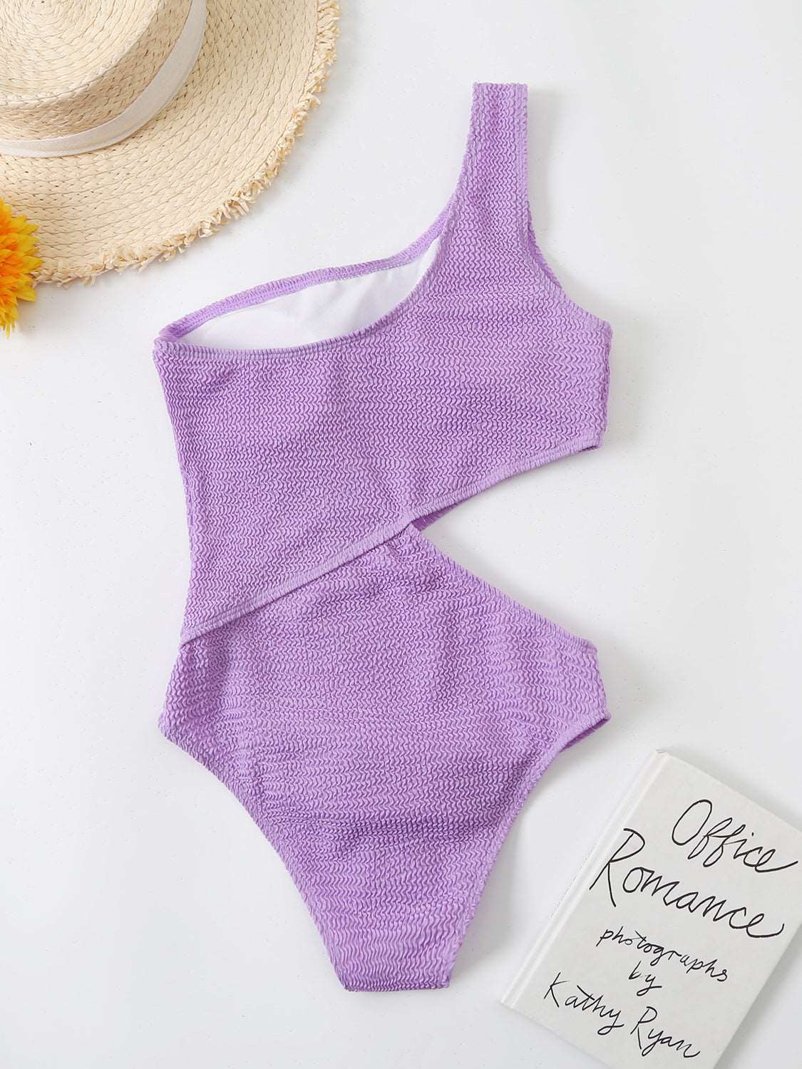 Cutout One Shoulder One-Piece Swimwear